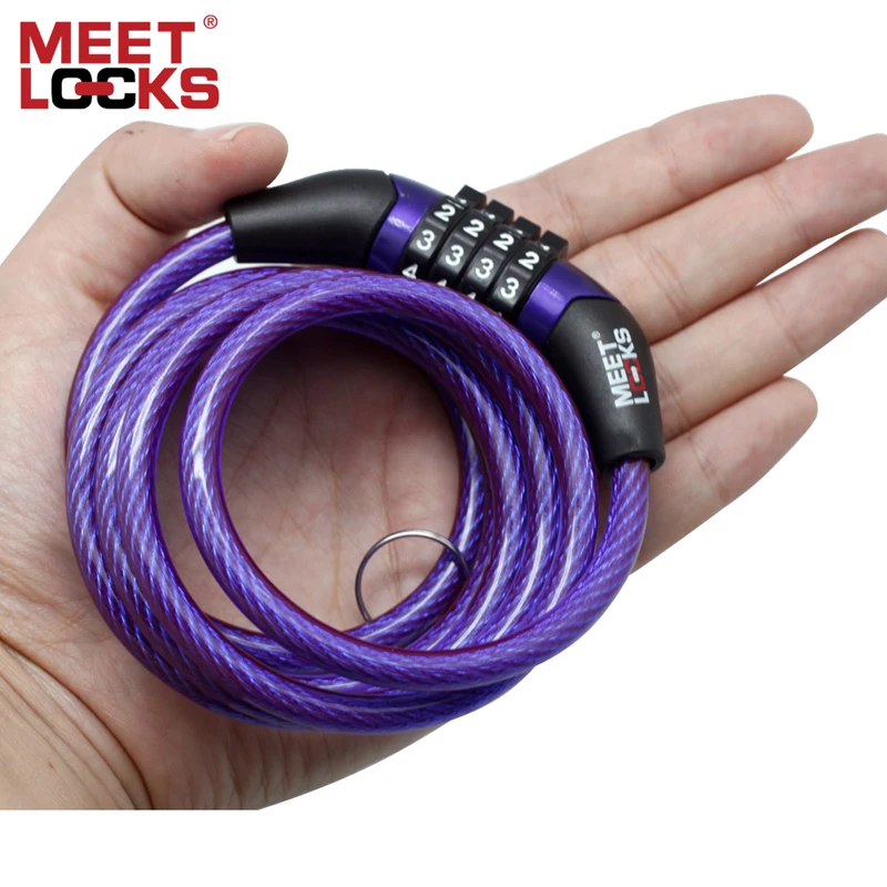 Замок meetlock для велосипеда BikeDia.6x1200mm(L) и 8x1200mm(L) с биркой кодом | Спорт развлечения