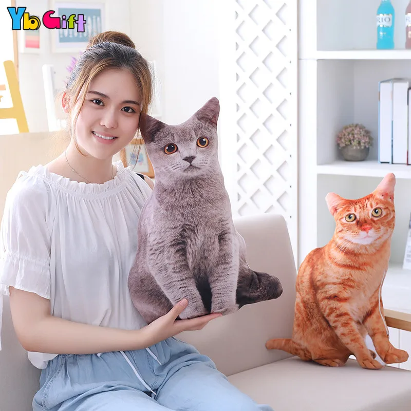 50cmCats Мультяшные плюшевые 3D Строительные мягкие набивные животные подушки диван
