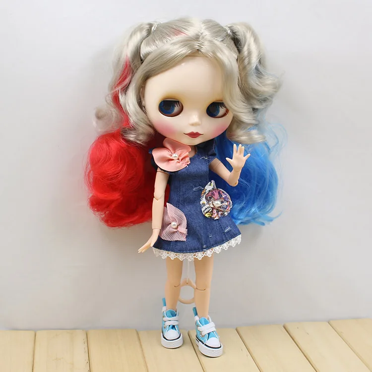 Кукла 1/6 одежда джинсовое платье подходит blyth кукла ледяная кукла