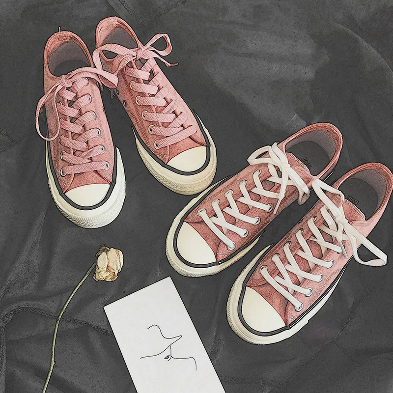 Новинка 2020 женская обувь плоская парусиновая в стиле ретро Харадзюку