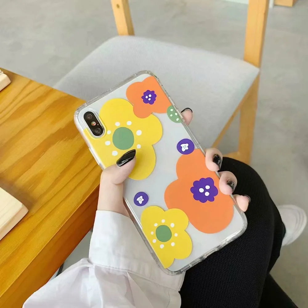 ORYKSZ милые цветы чехол для телефона iphone XS Max XR X 6 S 7 8 плюс ультратонкий из ТПУ чехлы