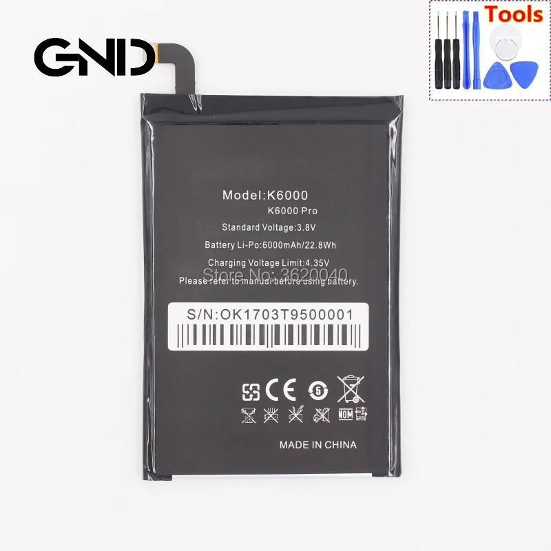 GND 6000 мАч/22.8Wh 3 8 V K6000 Pro замена Батарея для OUKITEL высокой емкости литий ионные