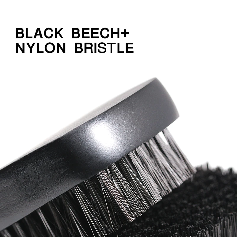 Натуральная деревянная расческа черная щетка для бороды щетина кабана усы набор