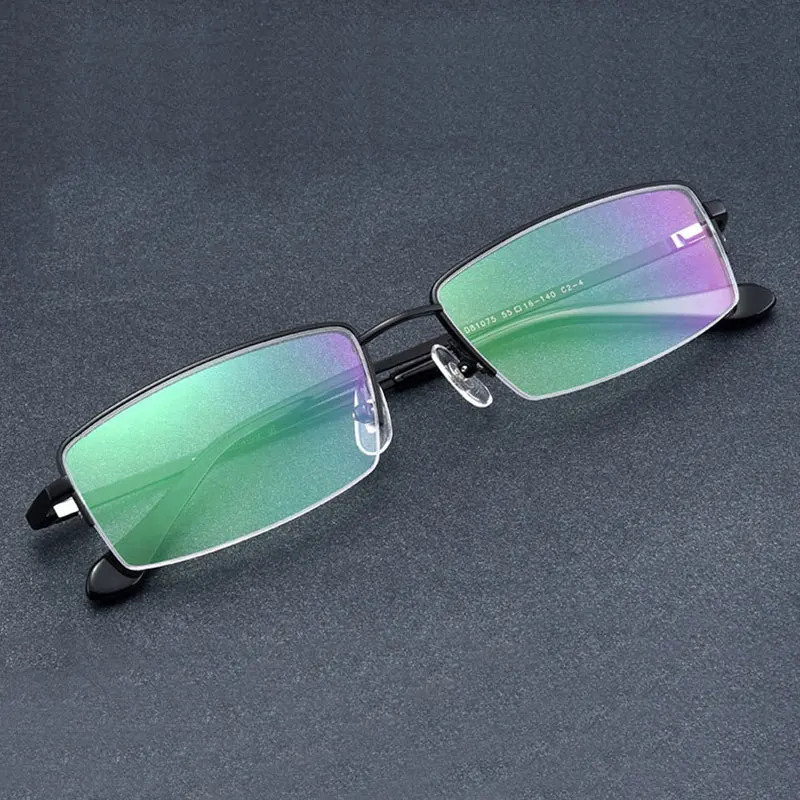 

Titanium Smart Zoom Asymptotically Progressive Reading Glasses Half Rim Commercial Presbyopia Hyperopia Multifocal Anti-Blue Ray