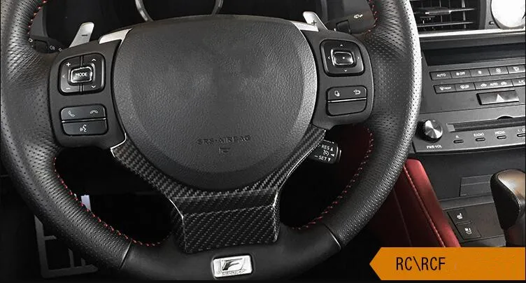 Углеродного волокна руль подкладке аксессуары для Lexus RC NX ISF rcf IS250 IS300 IS350 RC300 RC350 NX200 NX300