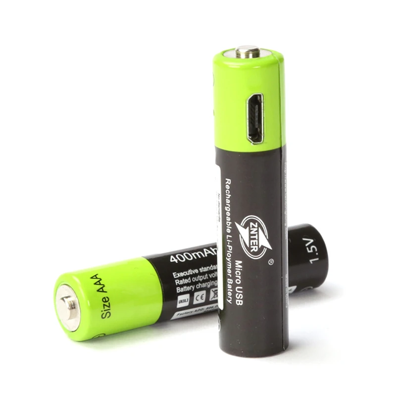 Самая низкая цена! ZNTER 1 шт. AAA 5 В 400 мАч перезаряжаемая батарея USB зарядка