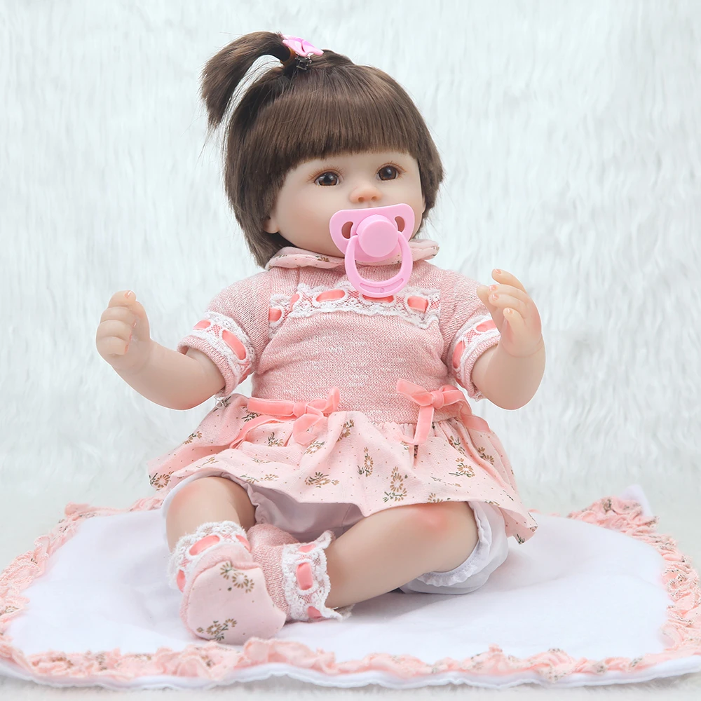 

43cm Newborn Baby Doll Reborn Newborn Child Gift Silicone Reborn Baby Doll Child Princess Christmas Gift