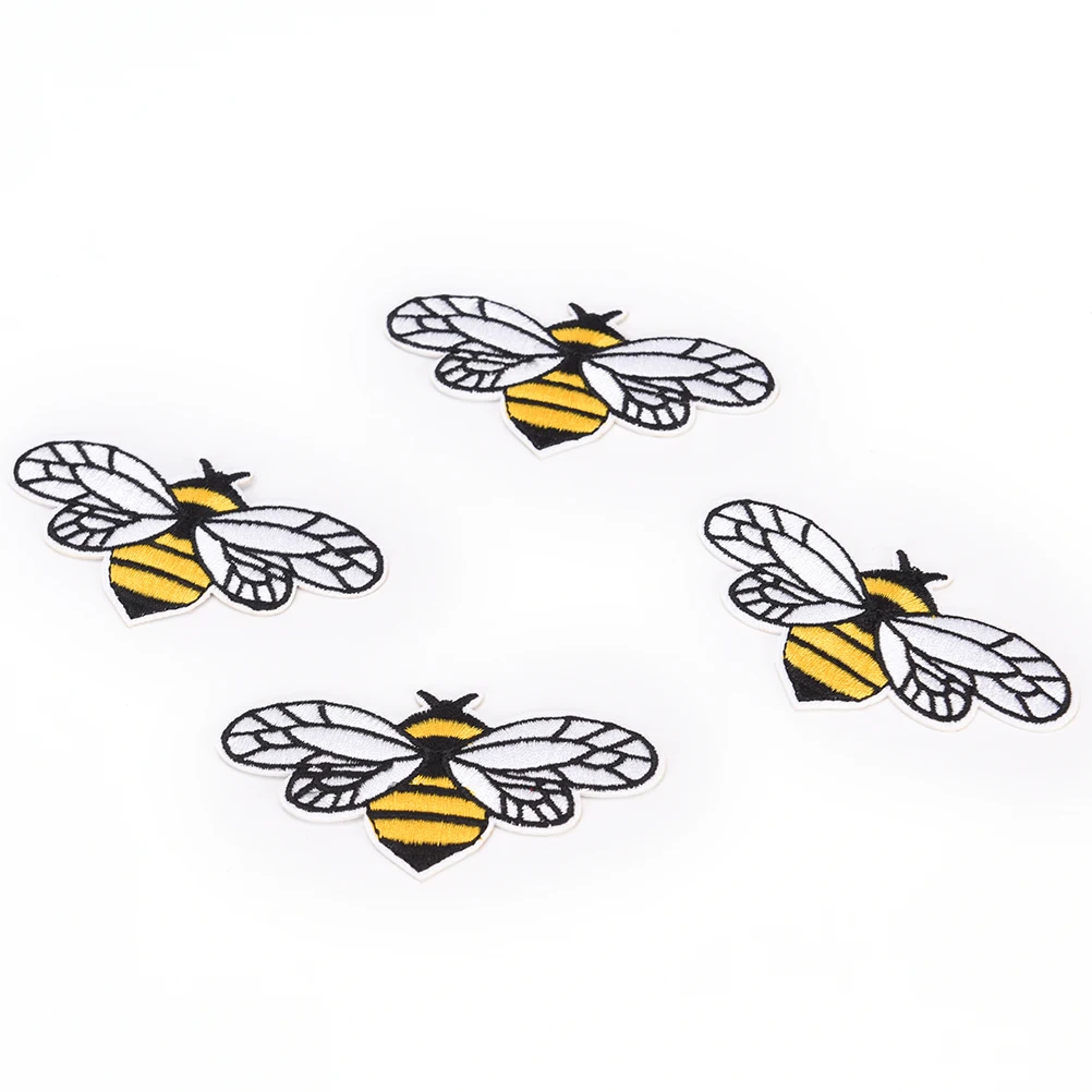 Лидер продаж 1 шт. нашивки в виде пчелы для одежды сумки брюк швейная вышитая
