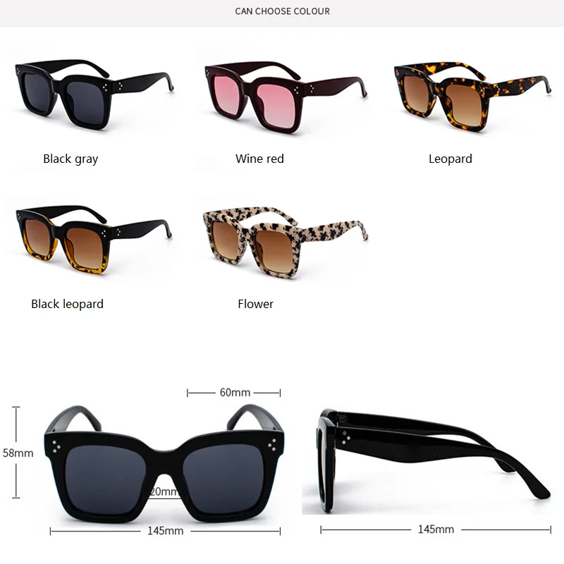 Kim Kardashian Sunglasses Women Flat Top Eyewear Lunette Femme Classic Luxury Brand Sunglasses Ladys Rivet Square Glasses