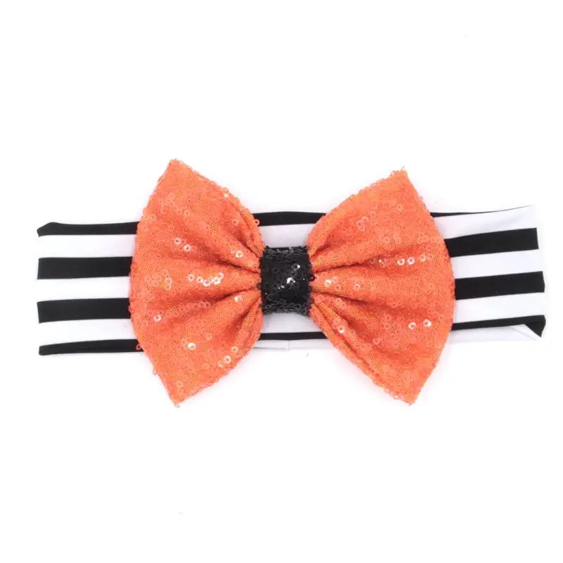 Обруч для волос в полоску с большими блестками 4 шт./лот|cute headband|halloween headbandbig sequin bows