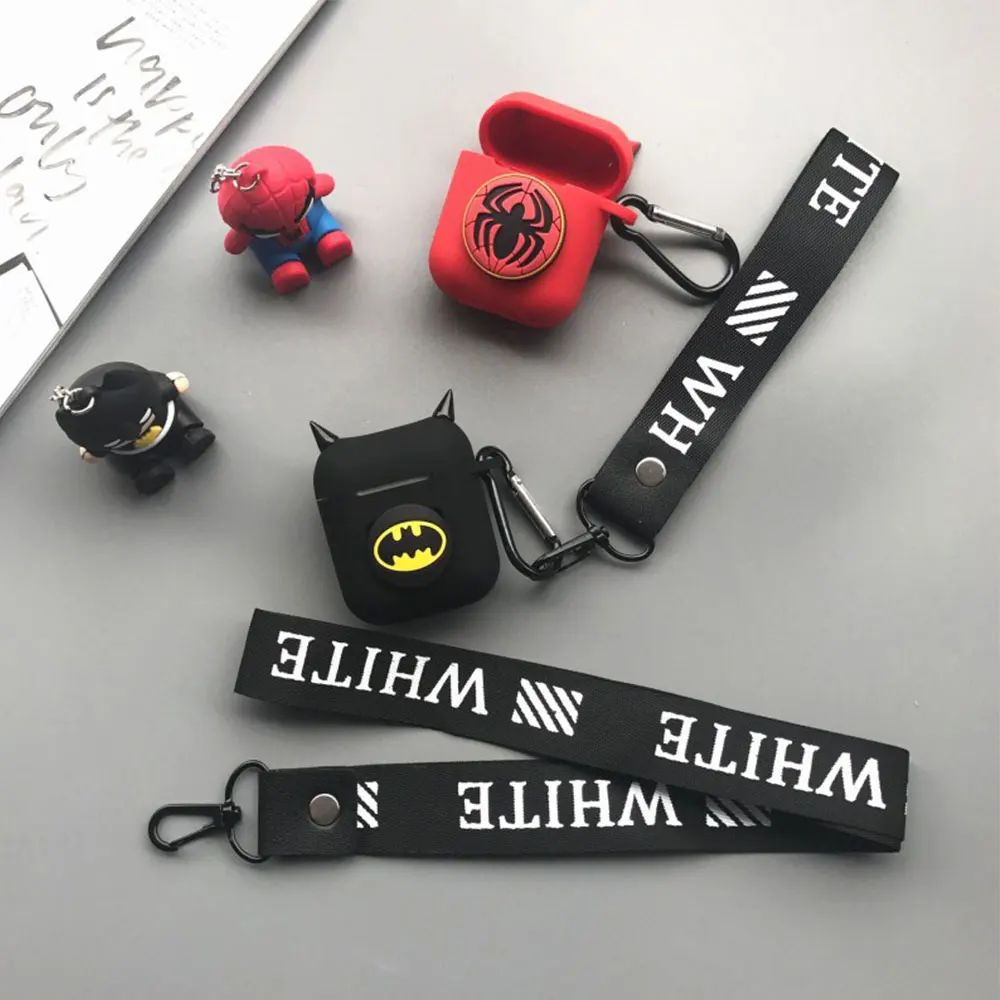 Силиконовый беспроводной чехол для наушников Marvel Super Hero, Bluetooth, защитный чехол для Airpods, аксессуары для Apple Airpods Char