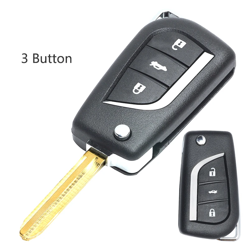 KEYECU для Toyota модифицированный Флип обложка сменная дистанционного ключа
