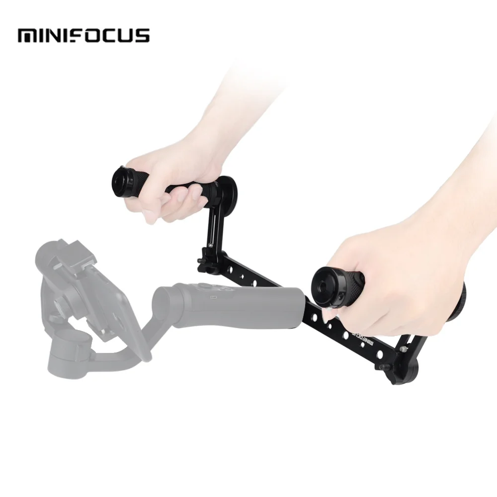 

MINIFOCUS DH-08 Gimbal Dual Handle Grip Bracket Set for 3-Axis Gimbal Stabilizer Double Hand Stand Expansion Bottom Plate Mount