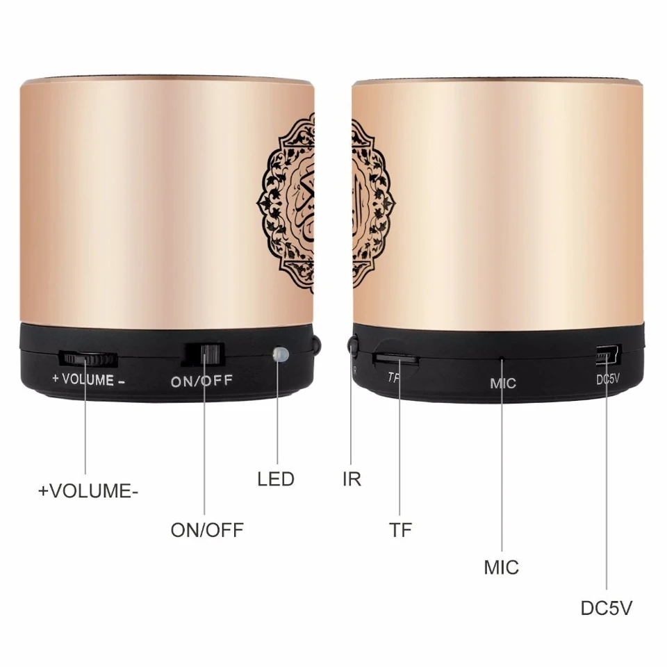 Портативный Коран динамик мусульманский реитер плеер 8 Гб FM радио TF MP3 с пультом