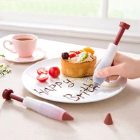 13 52 7cm pastry pen cream chocolate fruit jam plunger design cake decorating supplies siliconeplastic icing piping pen