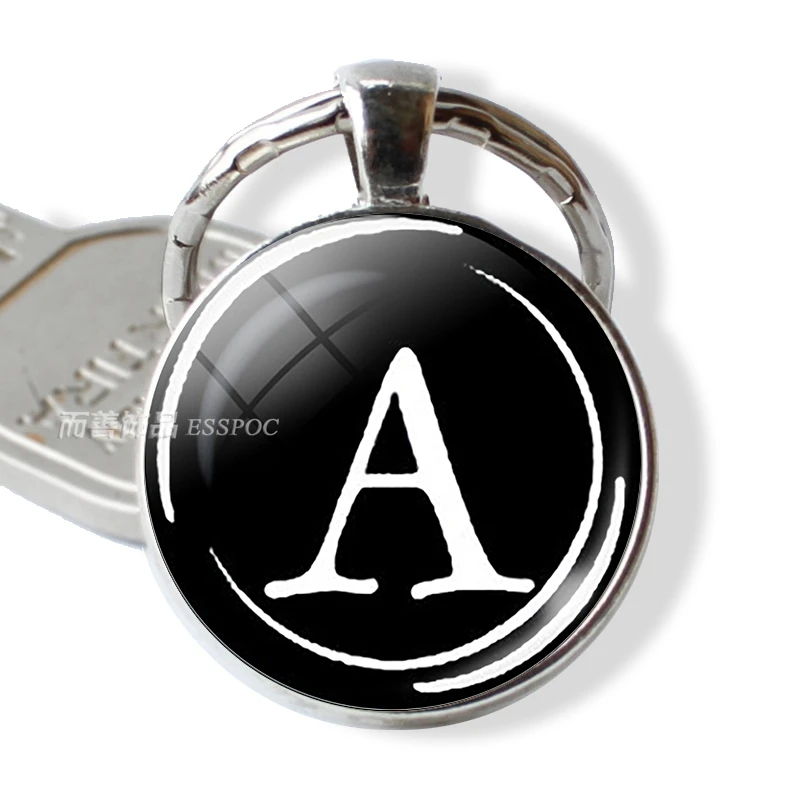 Цепочка для ключей с надписью 26 букв серебристого цвета | Украшения и аксессуары