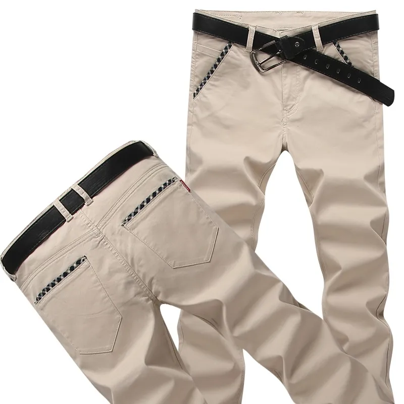 2017 Новый стиль мужские повседневные модные брюки деловые 100% хлопок длинные 6