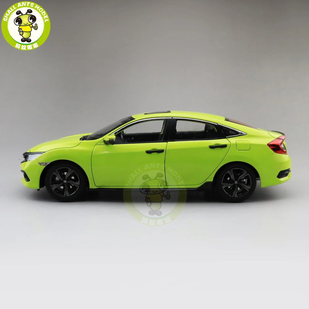 1/18 CIVIC 10th поколение литая под давлением Металлическая Модель автомобиля игрушки для детей мальчик девочка подарок коллекция хобби Зеленый