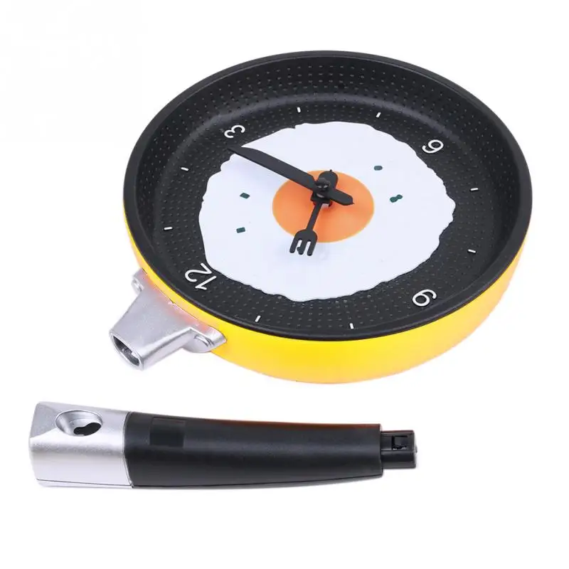 Creative Omelette Fry Pan Kitchen Fried Egg MINI Design Wall Clock Decor children's gift new | Дом и сад