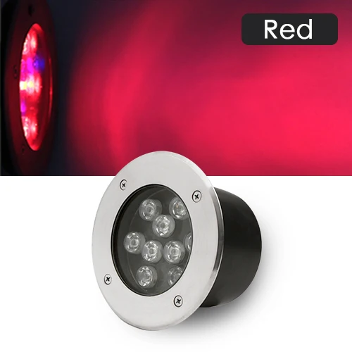 Подземный светильник светодиодный IP68 открытый RGB ландшафтный светильник ing с пультом дистанционного управления AC12V 24V садовый квадратный 18W 24W - Испускаемый цвет: Red