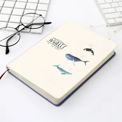 Креативный блокнот с Китом, цветная бумага, твердый переплет, дневник, книга-планировщик, школьные канцелярские принадлежности - Цвет: C