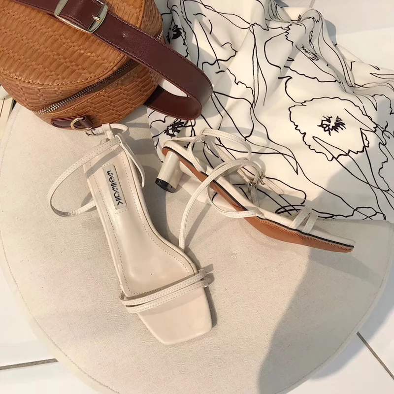 Wellwalk платье каблук сандалии женские тапочки Для женщин летние пикантные