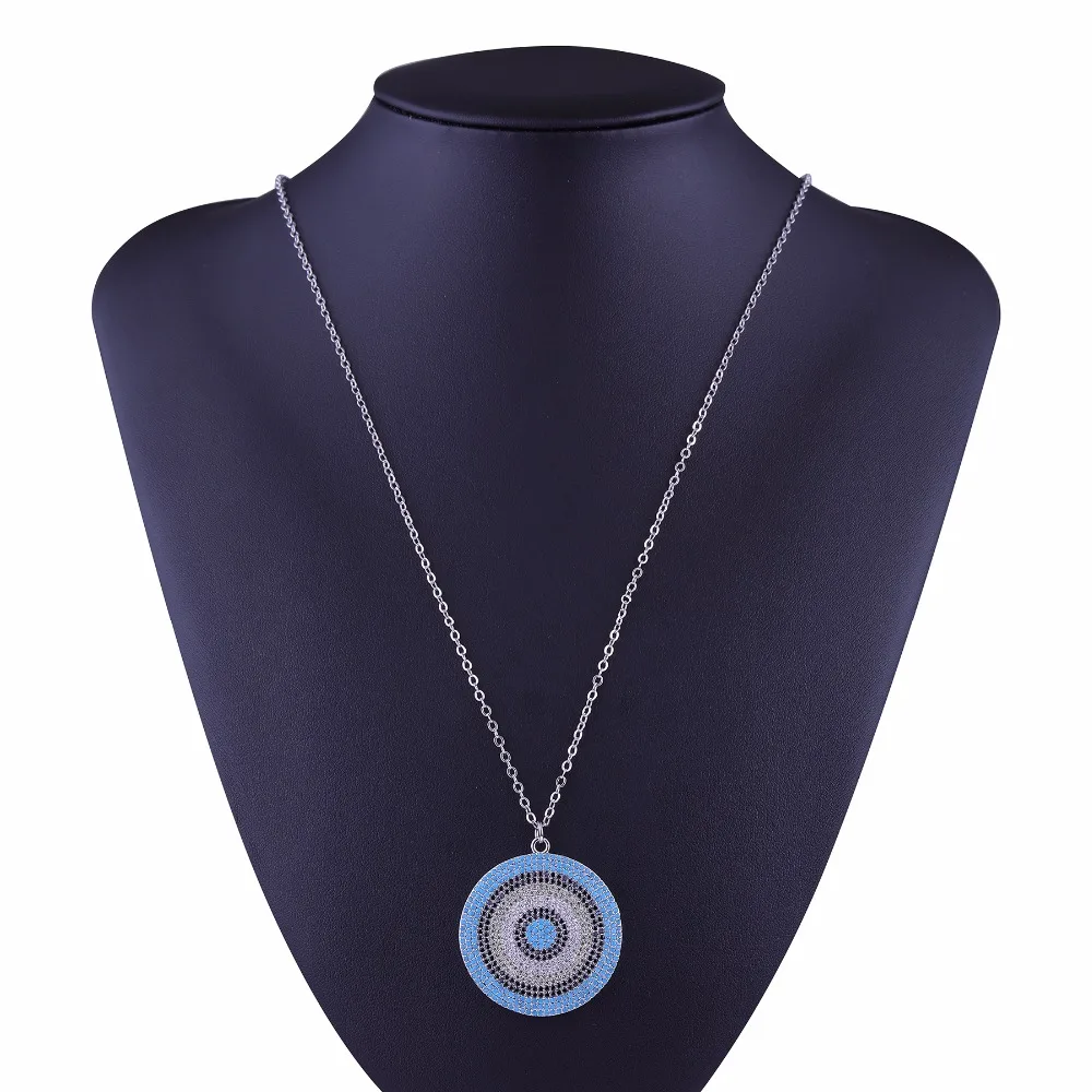 

JUWANG Colorful Water Drop Necklace For Women Man Gold Color Copper Charm Chain Zircon Pendant Necklaces Jewelry Gift bijoux