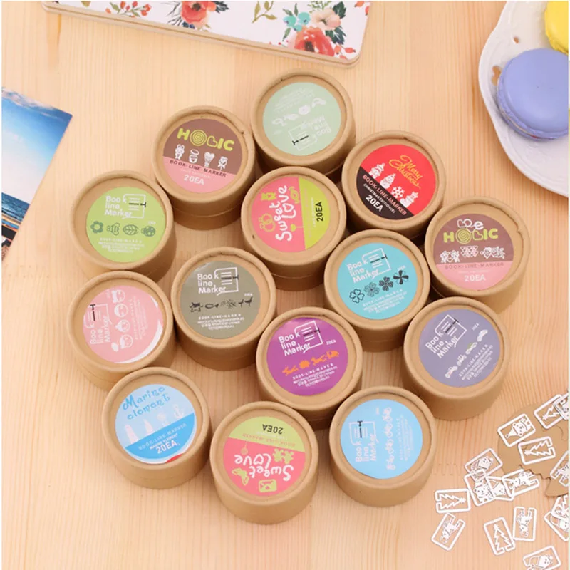 20 шт./партия (одна коробка) металлическая мини-закладка зажимы милый мультфильм