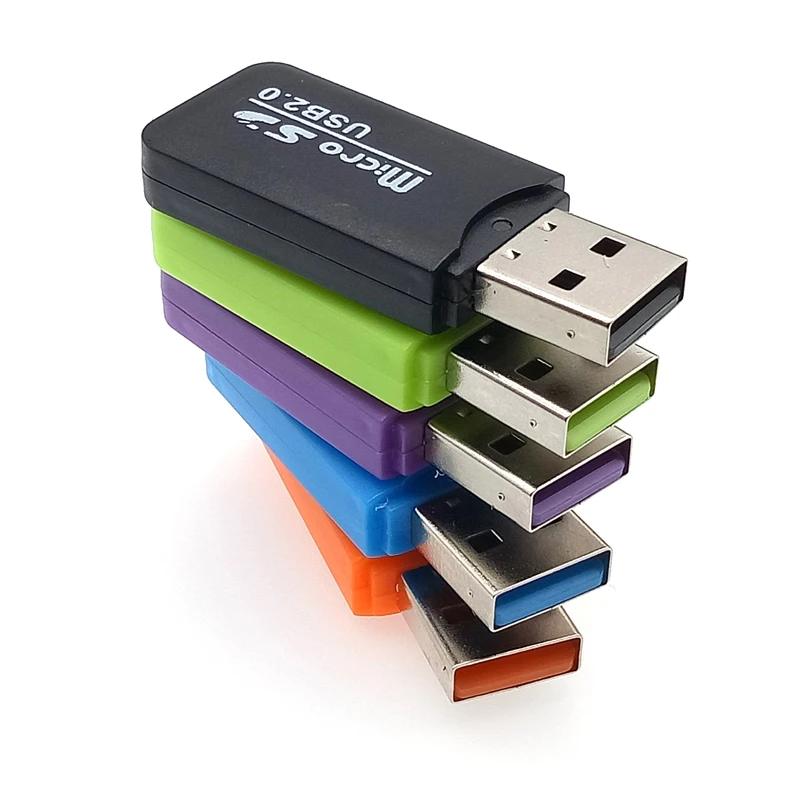 RSExplorer высокое качество мини USB 2 0 кард-ридер для Micro SD TF адаптер Plug and Play красочный