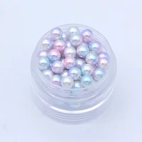 34568mm pink colorful multicolor no holes round imitation garment pearl for fashion jewelry making