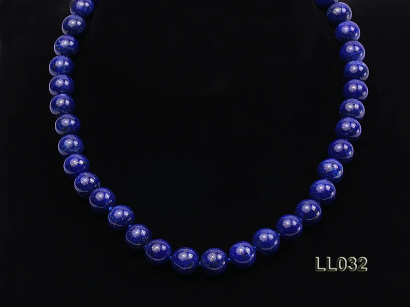 ?? ユニークな真珠ジュエリー店完璧なラウンド 10 ミリメートル青ラピスラズリのネックレス 44 センチラピスジュエリーマグネットクラスプチャーミングな女性ギフト