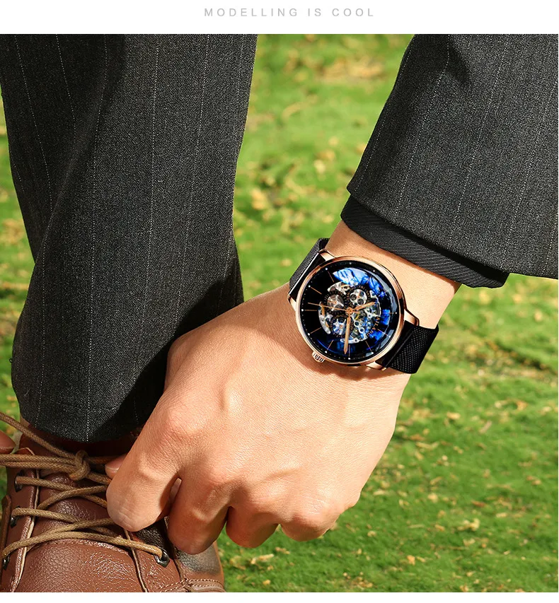 Новинка, reloj AILANG, роскошные мужские механические Автоматические часы, швейцарское снаряжение, наручные часы, модные, для отдыха, дизельные часы, кожа