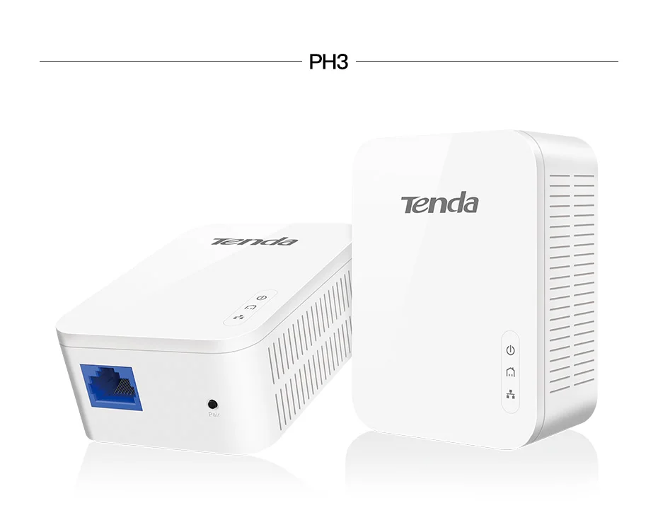 1 пара Tenda PH3 1000 Мбит/с powerline сетевой адаптер AV1000 Ethernet ПЛК адаптер Комплект гигабитный сетевой адаптер IPTV, подключи и играй