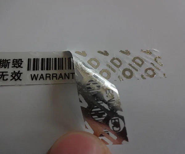 Нет минимального заказа! Гарантия аннулирует этикетку наклейки оставляя слово