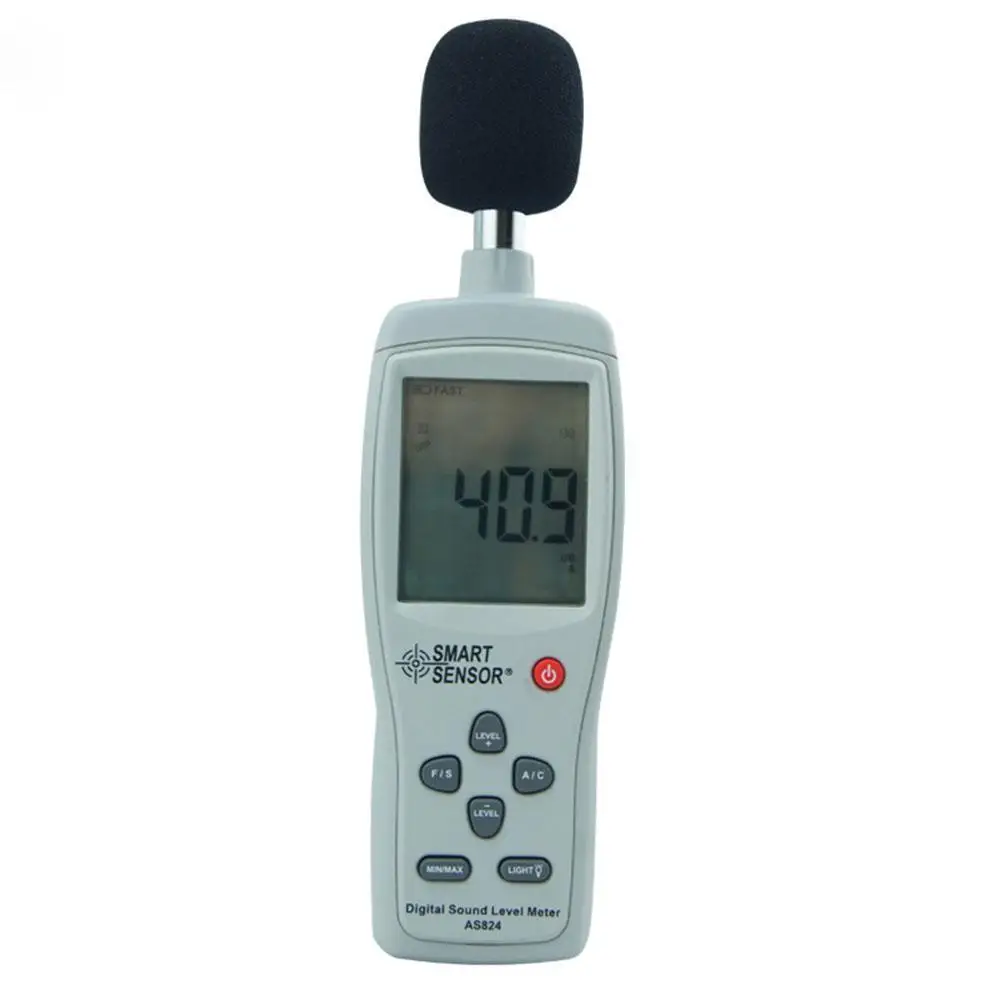 Измеритель уровня звука умный датчик AS824 цифровой уровень звукового давления 30 ~
