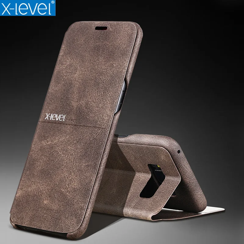 X-Level классические из искусственной кожи Флип раскладной стенд Бизнес Ретро