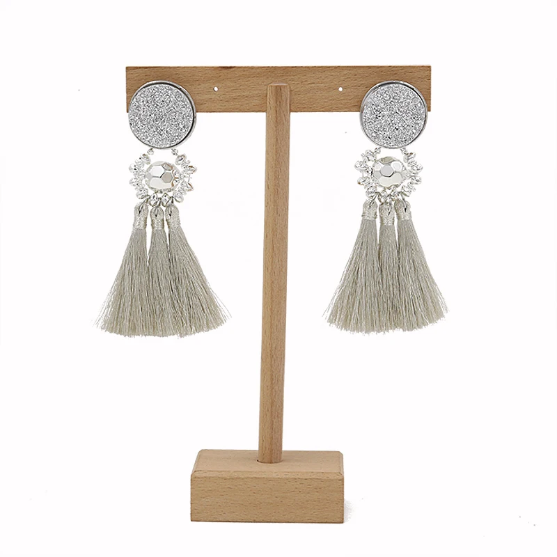 STRATHSPEY серьги кисточки с бусинами из смолы для женщин винтажные длинные друзой