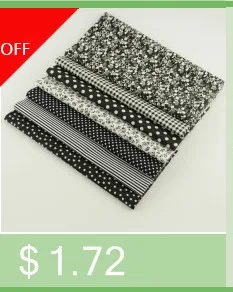 Booksew 7pcs 50cmx50cm Black Cotton Patchwork Fabric For DIY Sewing Quilting Craft Tilda Doll Baby Cloth Textiles