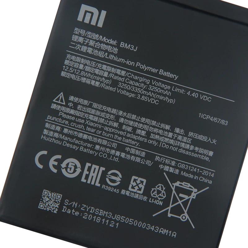 Xiao Mi Original Replacement Phone Battery BM3L For Xiaomi 8 Lite MI8 Lite Genuine Rechargeable Battery 3350mAh