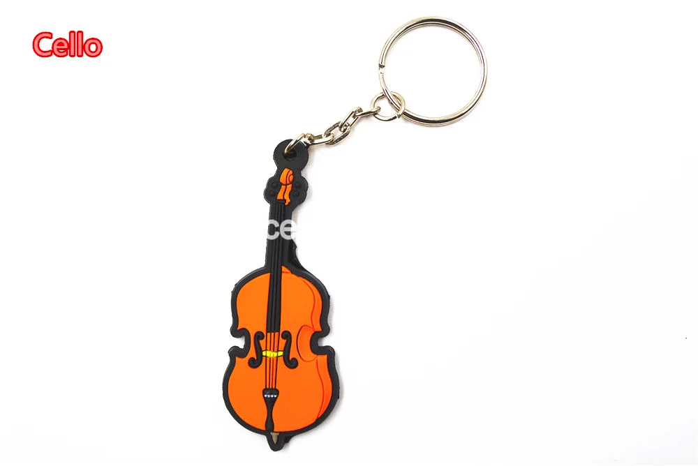Cello Нико резиновый классический/современный Национальный музыкальный инструмент гитара/барабан/пианино/рог/скрипка/Арфа/кларнет/саксофон/труба брелок - Цвет: Cello