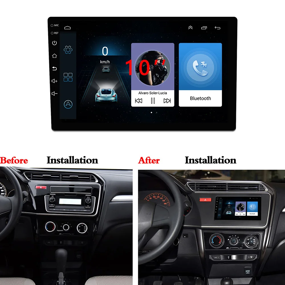 10 1 дюймов 2din Android 6 0 автомобильное радио 1024x600 GPS навигация Bluetooth wifi SWC FM AM сенсорный