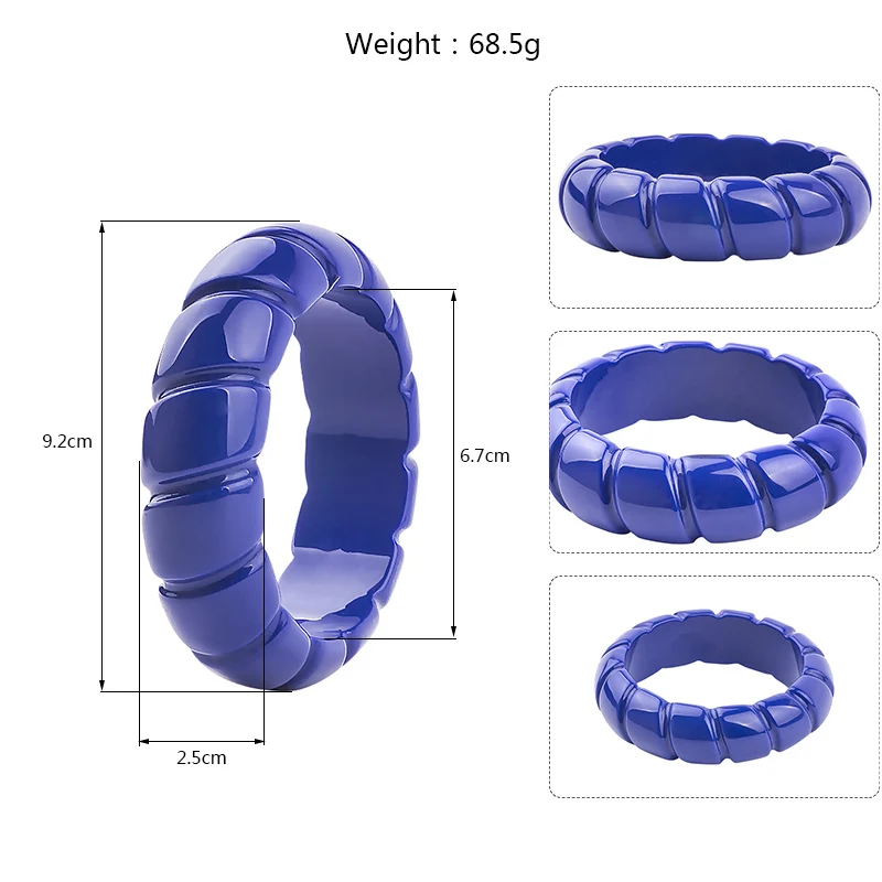 Винтажная фоновая акриловой смолы широкий жесткий браслет дизайнерские