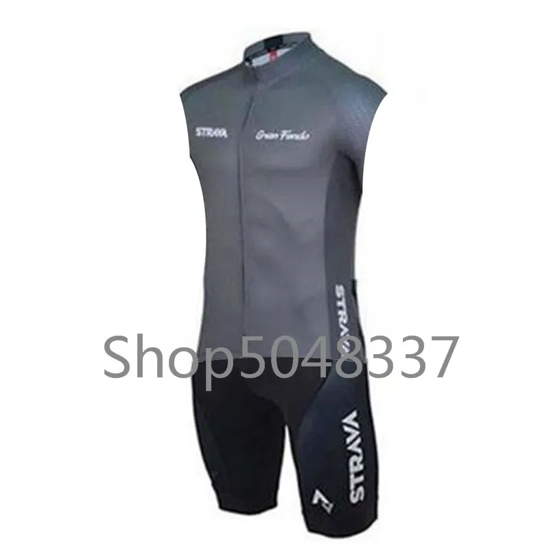 Strava без рукавов Велоспорт Джерси комбинезон лето 2019 Ropa Ciclismo Велосипедное трико