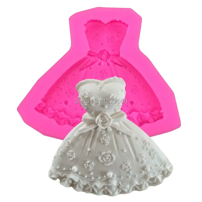 Красивое свадебное платье силиконовые формы инструменты помадка украшения