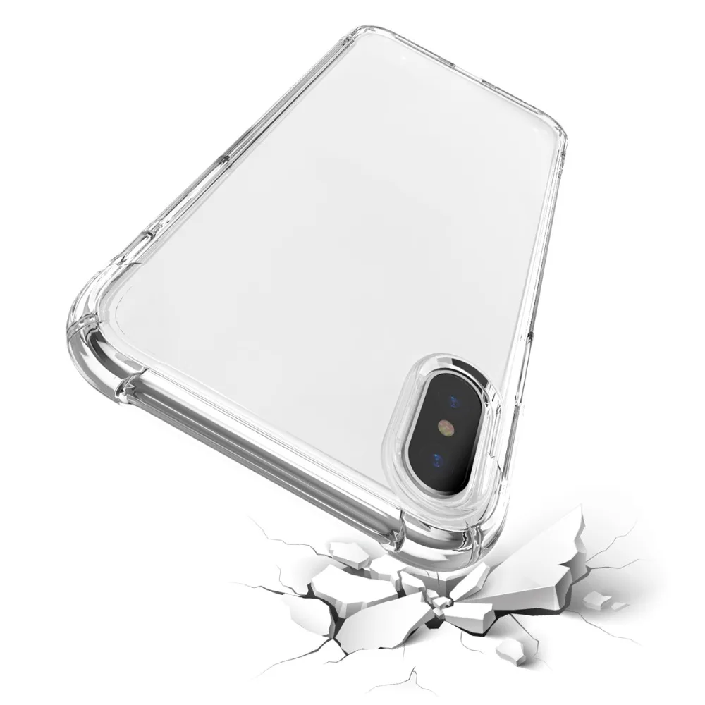 Чехол для iphone X Силиконовый мягкий чехол на воздушной подушке противоударный