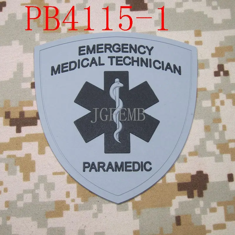 pb4115 Grey Аварийный медицинский техник фельдшер тактический боевой дух военный Красный Крест 3D ПВХ - Цвет: pb4115 Grey