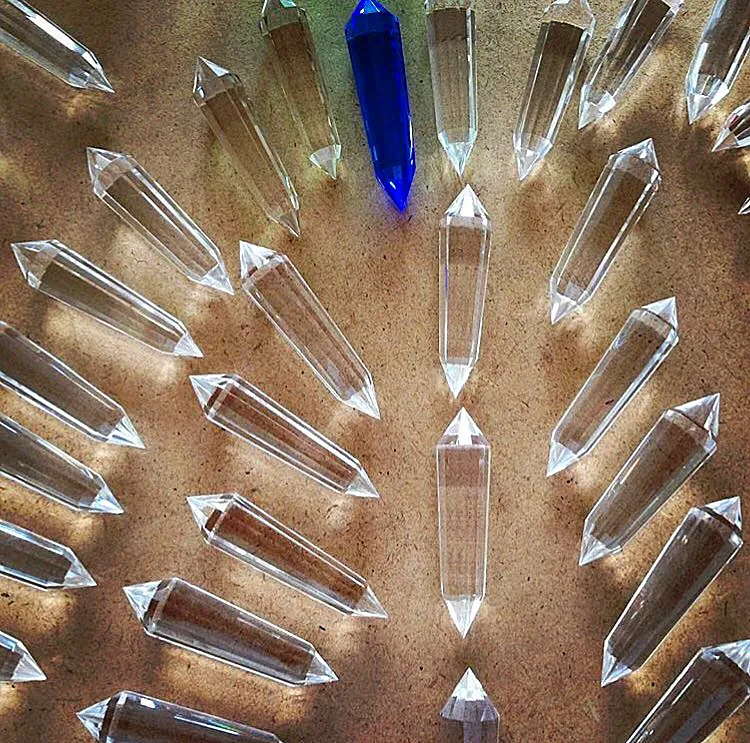 Natural quartz 24-sided wand point inspired reiki healing transparent crystal home decor. Christmas gift 26pcs | Дом и сад