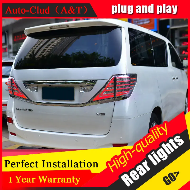 New LED Taillights Assembly For Toyota Alphard 2007-2013 Rear Lamp Brake Reverse Light Back Up DRL Car Tail lights | Автомобили и