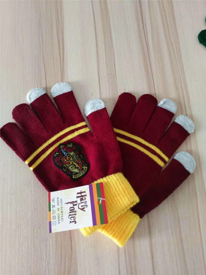 4 вида сенсорных перчаток Гриффиндор/Слизерин/Hufflepuff/Ravenclaw перчатки косплей костюмы Аксессуары рождественские подарки