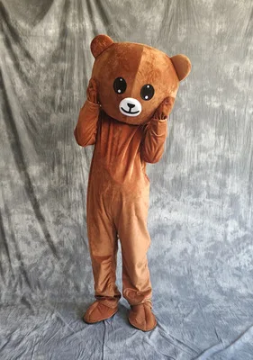 Милый медведь талисман костюм для взрослых Хэллоуин костюмы вечерние